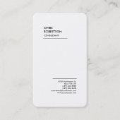 Exclusief speciaal zwart-wit, modern minimalistisc visitekaartje (Voorkant)