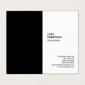 Exclusief Speciaal Zwart Wit Modern Uniek Visitekaartje (Buitenkant ongevouwen)