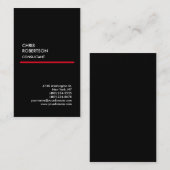 Exclusief speciaal zwart-wit, modern visitekaartje (Voorkant / Achterkant)
