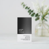 Exclusief speciaal zwart-wit, uniek modern visitekaartje (Staand voorkant)