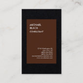 Exclusief Special Black Brown Modern Minimalist Visitekaartje (Voorkant)