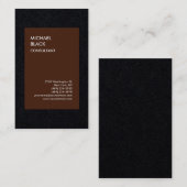 Exclusief Special Black Brown Modern Minimalist Visitekaartje (Voorkant / Achterkant)