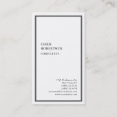 Exclusief speciale grijze rand Witte Moderne Uniek Visitekaartje (Voorkant)