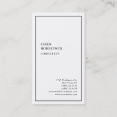 Exclusief speciale grijze rand Witte Moderne Uniek Visitekaartje (Voorkant)