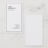 Exclusief speciale zwarte rand, witte tot moderne  visitekaartje (Voorkant / Achterkant)