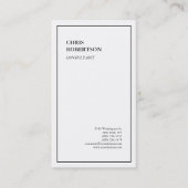 Exclusief speciale zwarte rand, witte tot moderne  visitekaartje (Voorkant)