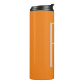 Exclusief Unieke Oranje Initialen Monogram Modern Thermosbeker (Gedraaid links)