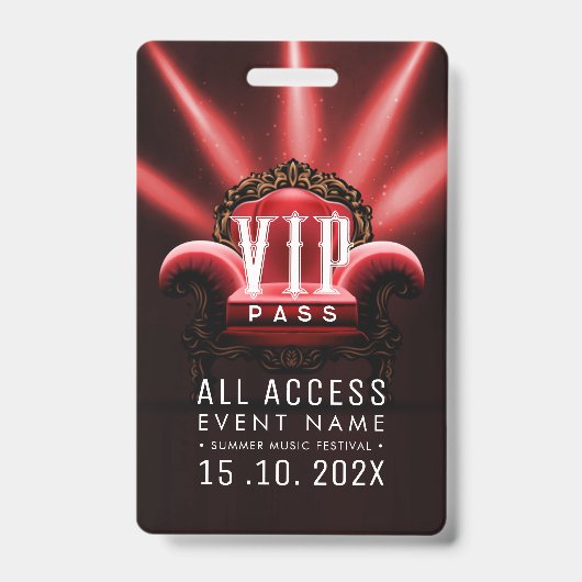 Exclusief VIP Access Event Badge (Voorkant)