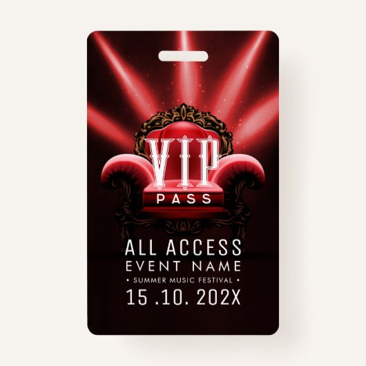 Exclusief VIP Access Event Badge (Voorkant)