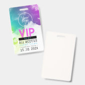 Exclusief VIP Access Event Badge (Voor- en achterkant)