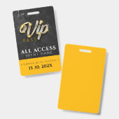 Exclusief VIP Access Event Badge (Voor- en achterkant)