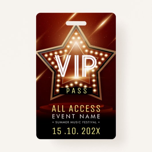 Exclusief VIP Access Event Badge (Voorkant)