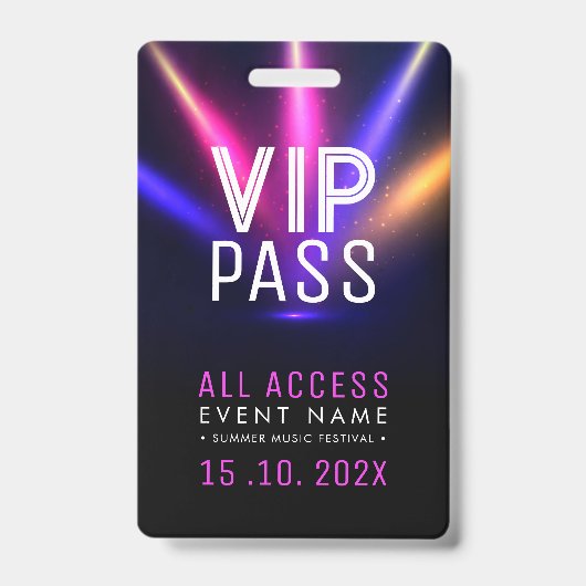 Exclusief VIP Access Event Badge (Voorkant)