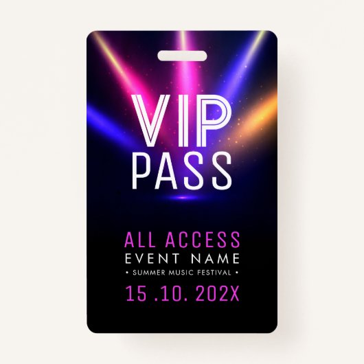 Exclusief VIP Access Event Badge (Voorkant)