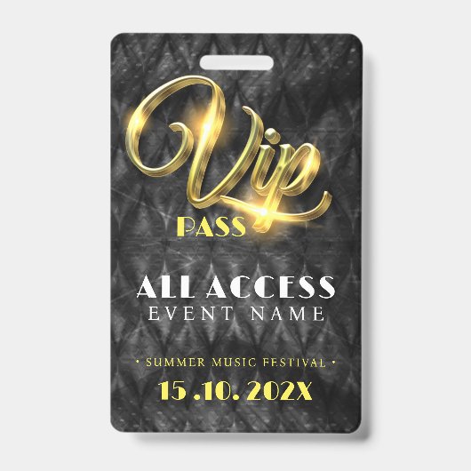 Exclusief VIP Access Event Badge (Voorzijde)