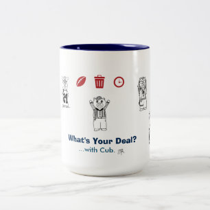 EXCLUSIEF "Wat is je deal?..met Cub' Mok! v. 2 Tweekleurige Koffiemok
