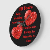 Exclusieve 40th / Ruby Wedding Jubileum Clock Grote Klok (Hoek)