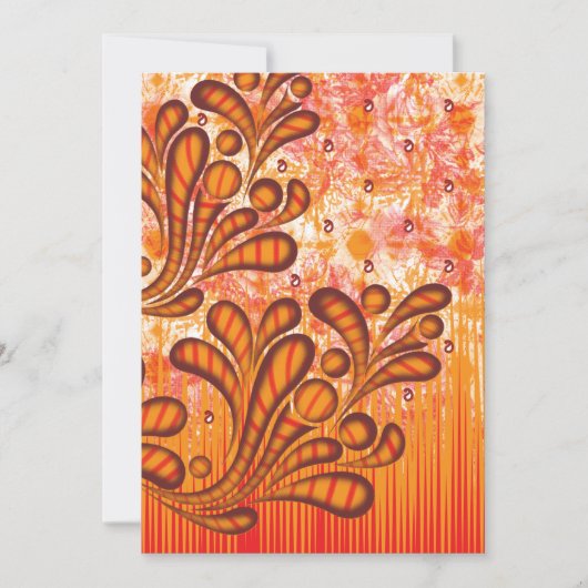 Exclusieve Abstracte bloemenkunst Kaart (Voorkant)