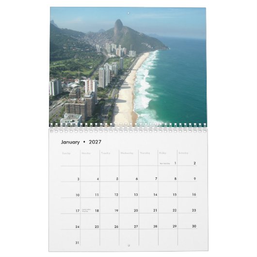 Exclusieve Afbeeldingen Rio de Janeiro Kalender (Jan 2027)