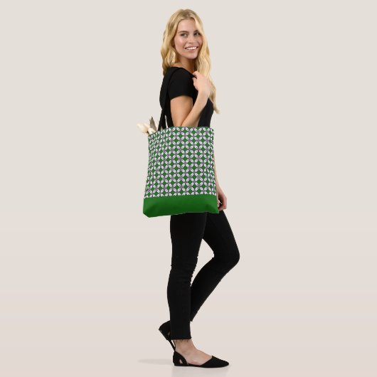 Exclusieve Batik Two Tone Pattern Green Edition Tote Bag (Op model)