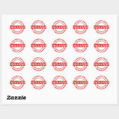 Exclusieve Classic ronde Sticker, mat Sticker (Vel)