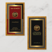 Exclusieve exquise Gold Retangles Chauffeur Visitekaartje (Voorkant / Achterkant)