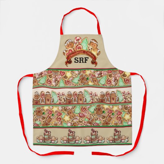 Exclusieve GJ Cookies voor Kerstmis Schort (Voorkant)