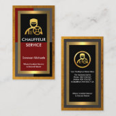Exclusieve Gold Chauffeur's Lijst Driver Visitekaartje (Voorkant / Achterkant)