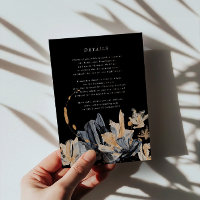 Exclusieve gouden en zwarte bloemenbruiloft info K