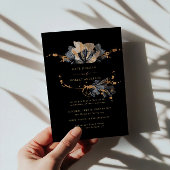 exclusieve gouden zwarte bruinktbruinktuitnodiging