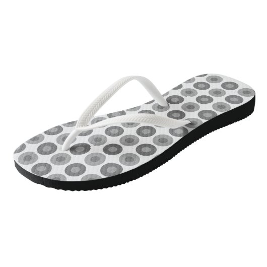 Exclusieve grijze cirkels Mannen Vrouwen Teenslipp Teenslippers (Schuin)