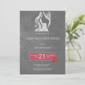 Exclusieve hair Salon met Kerstmis Open House Part Kaart (Staand voorkant)