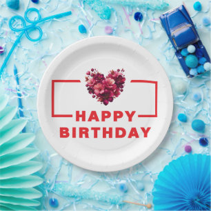Exclusieve Happy Birthday Paper Borden Party Ready Papieren Bordje