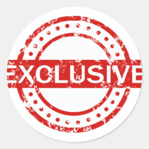 Exclusieve Klassieke Ronde sticker, steen Sticker