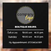 EXCLUSIEVE KLEINE KANTOORUREN AFSPRAAK WIT RAAMSTICKER (Vel 2)