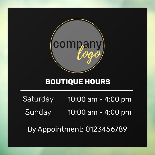 EXCLUSIEVE KLEINE KANTOORUREN AFSPRAAK WIT RAAMSTICKER (Vel 3)