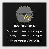 EXCLUSIEVE KLEINE KANTOORUREN AFSPRAAK WIT RAAMSTICKER (Vel)