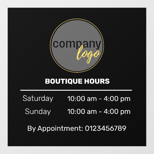 EXCLUSIEVE KLEINE KANTOORUREN AFSPRAAK WIT RAAMSTICKER (Vel)