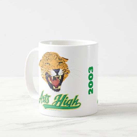 Exclusieve  Kunst Middelbare School ontwerp Koffiemok (Voorkant links)