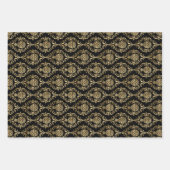 Exclusieve Luxury Black en Gold Pattern-cadeau Inpakpapier Vel (Voorkant 3)