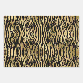 Exclusieve Luxury Black en Gold Pattern-cadeau Inpakpapier Vel
