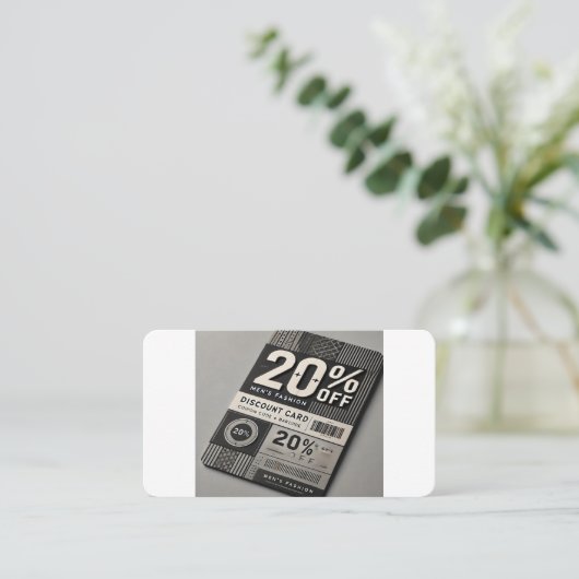 Exclusieve Mannen Mode Store Korting Kaart – Opsla (Staand voorkant)