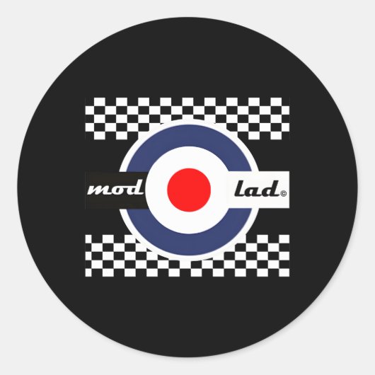 Exclusieve Mod Lad Mods Scooter Origineel werk Ronde Sticker (Voorkant)
