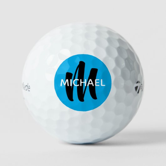 Exclusieve Monogram Blue Golfer's Golfballen (Voorkant)