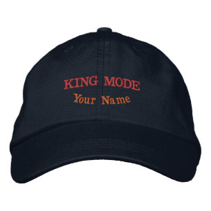 Exclusieve Navy Casual-Hoeden Showcasing KING MODE Geborduurde Pet