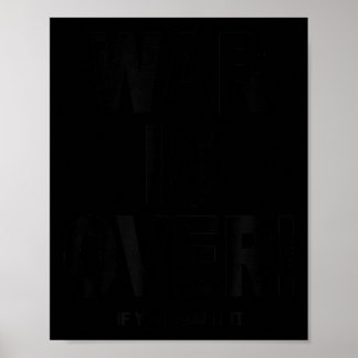 Exclusieve oorlog is voorbij - beperkte zwarte pri poster