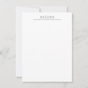 Exclusieve Persoonlijke Klassieke Zwarte Witte Eig Notitiekaartje