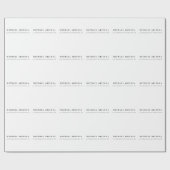 Exclusieve Persoonlijke Moderne Naam Cadeaupapier (Vlak)