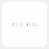 Exclusieve persoonlijke moderne naam Minimalist to Vierkante Sticker (Voorkant)