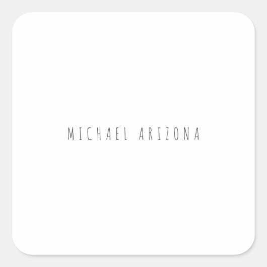 Exclusieve persoonlijke moderne naam Minimalist to Vierkante Sticker (Voorkant)